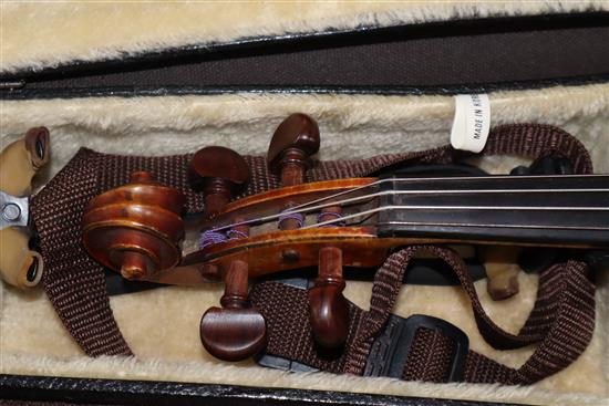 A French violin with internal label circa 1880- repaired